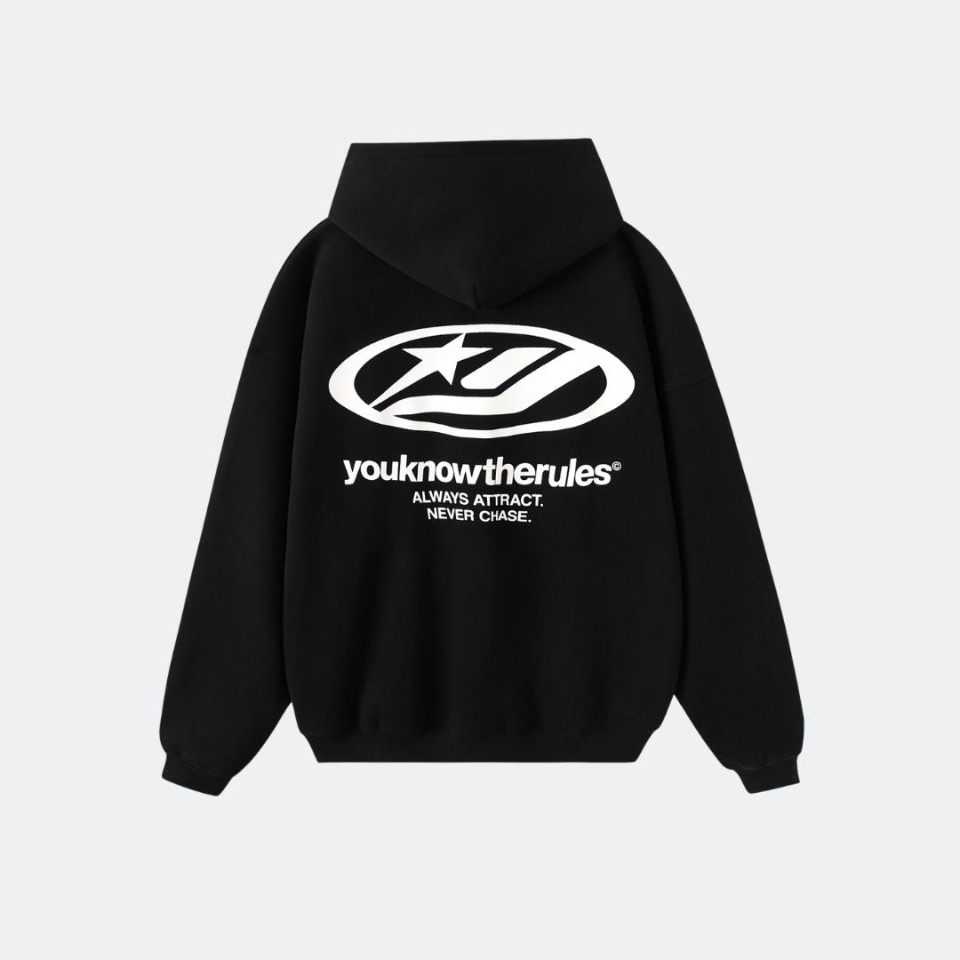 Y2K CHASE HOOD - BLACK