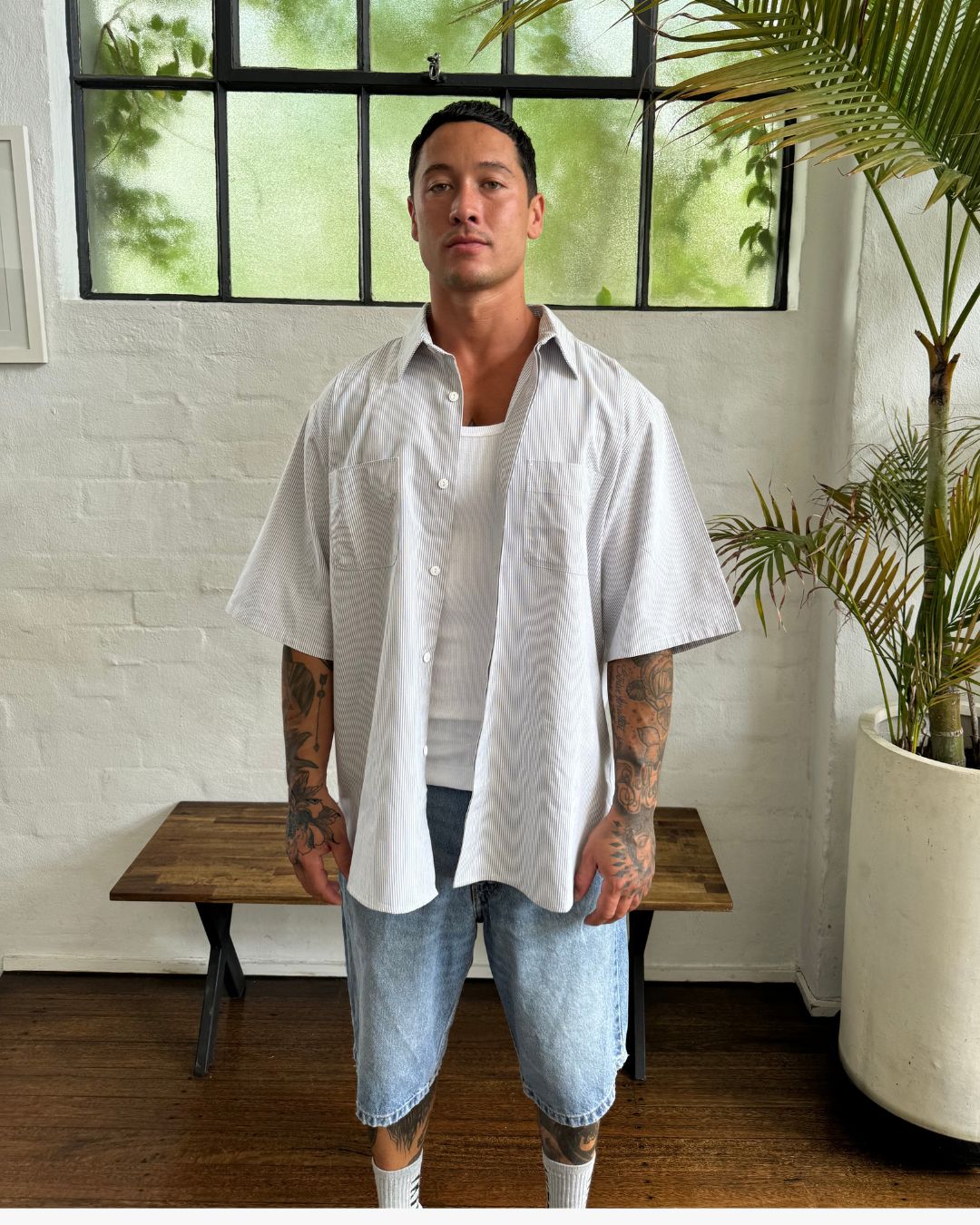 ART SHIRT O/S - PINSTRIPE