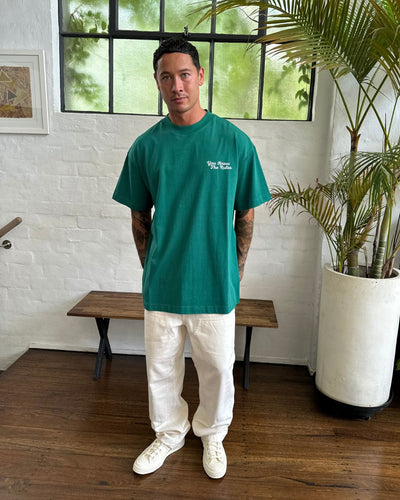 LINK CHAIN O/S TEE - GREEN