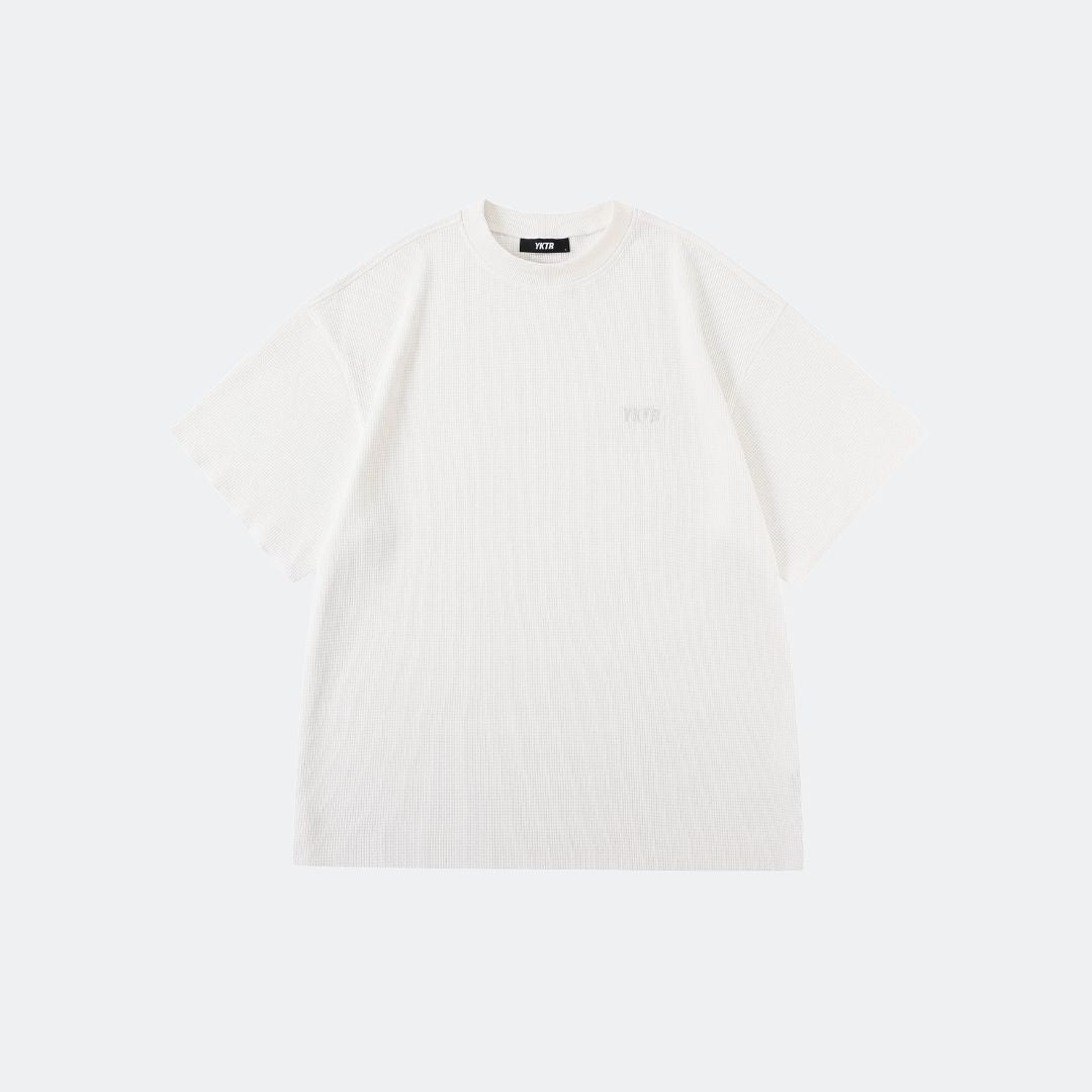 PREMIUM WAFFLE O/S TEE - WHITE