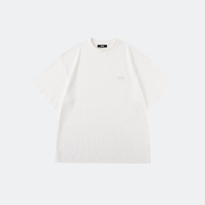 PREMIUM WAFFLE O/S TEE - WHITE