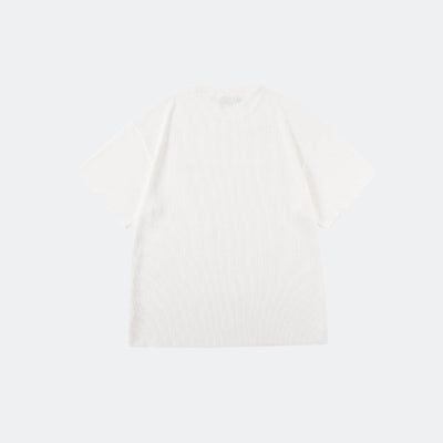 PREMIUM WAFFLE O/S TEE - WHITE