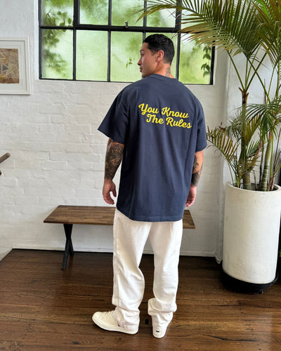 LINK CHAIN O/S TEE - NAVY