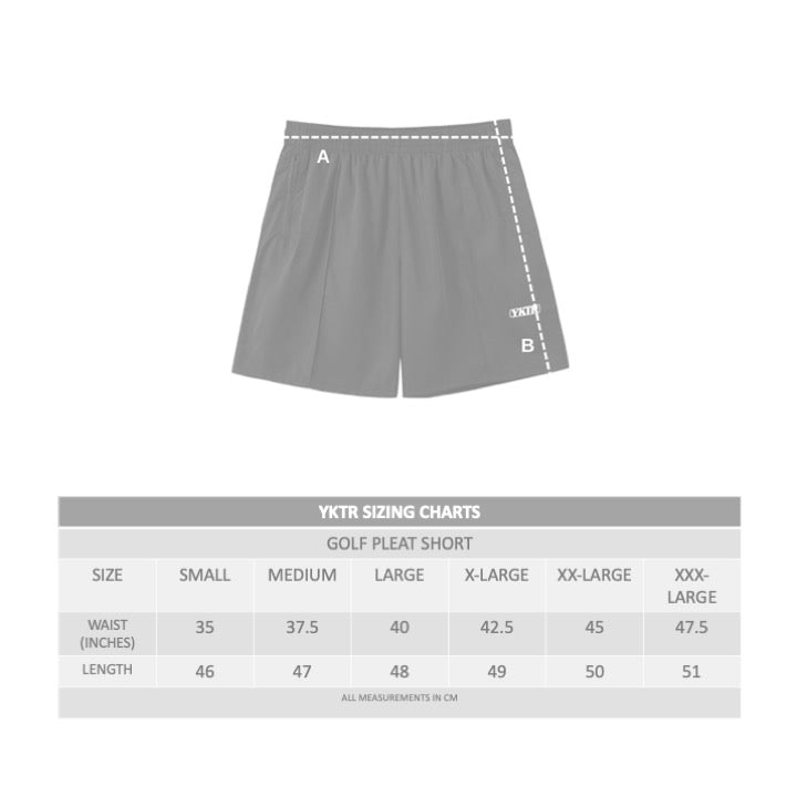 GOLF PLEAT SHORT - BLACK