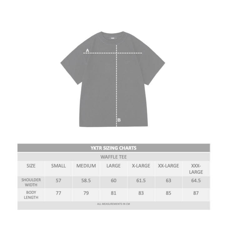 PREMIUM WAFFLE O/S TEE - WHITE
