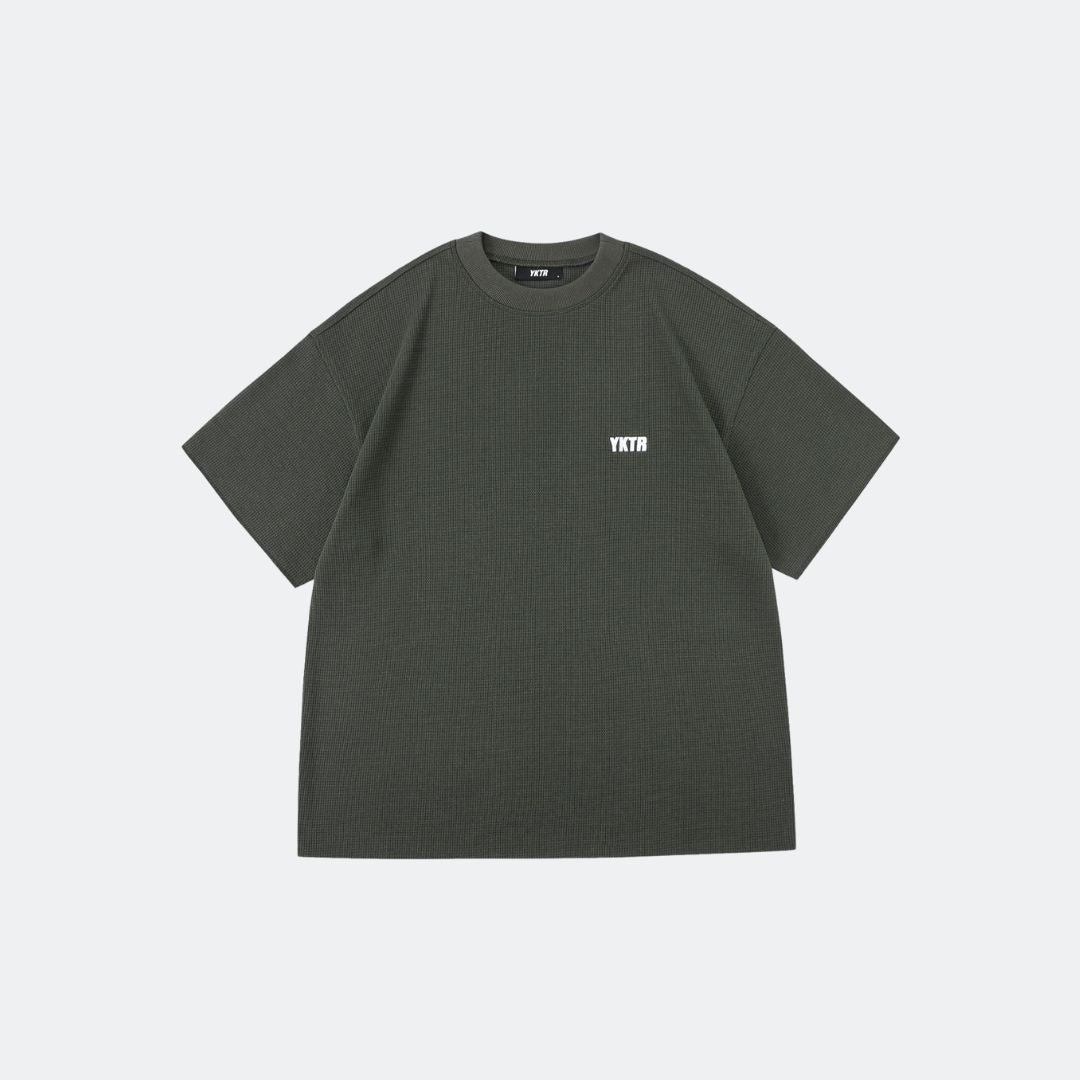 PREMIUM WAFFLE O/S TEE - KHAKI