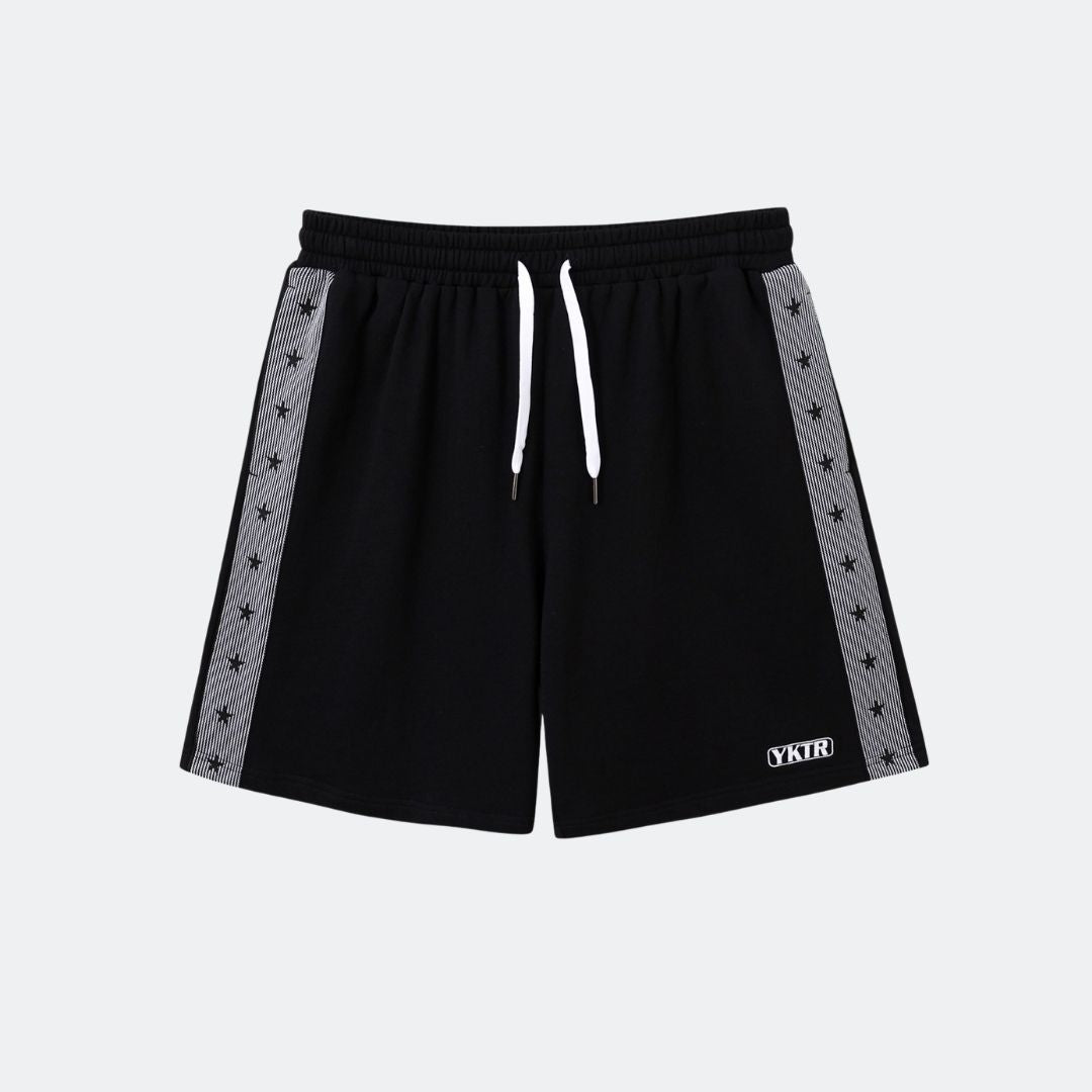 PINSTRIPE COZY SHORT - BLACK