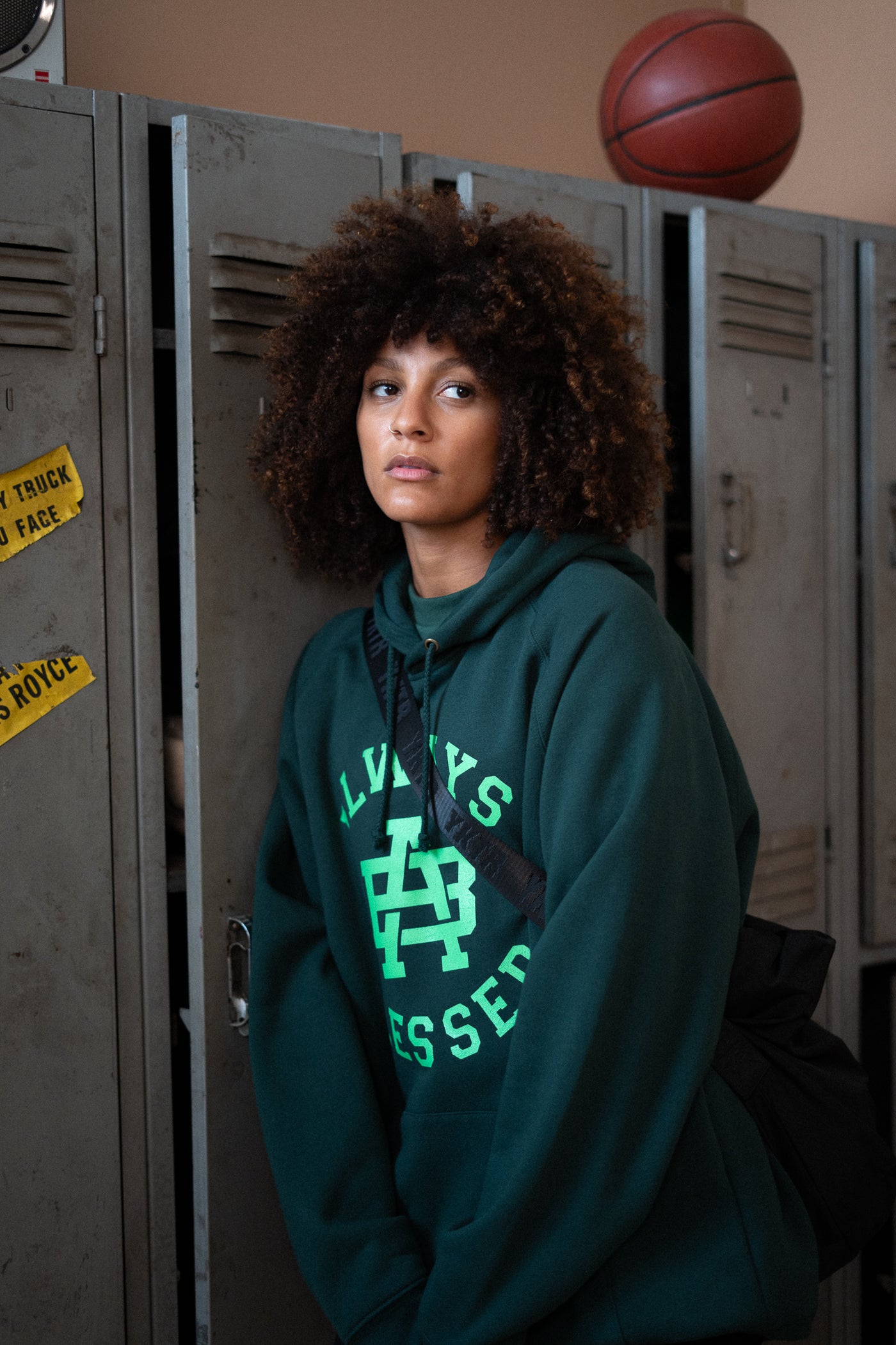ALWAYS BLESSED HOOD - BOTTLE GREEN
