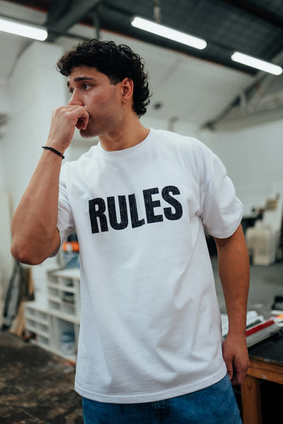 RULES O/S TEE - WHITE