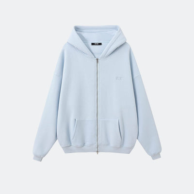 CHASE ZIPPER HOOD - CHALK BLUE
