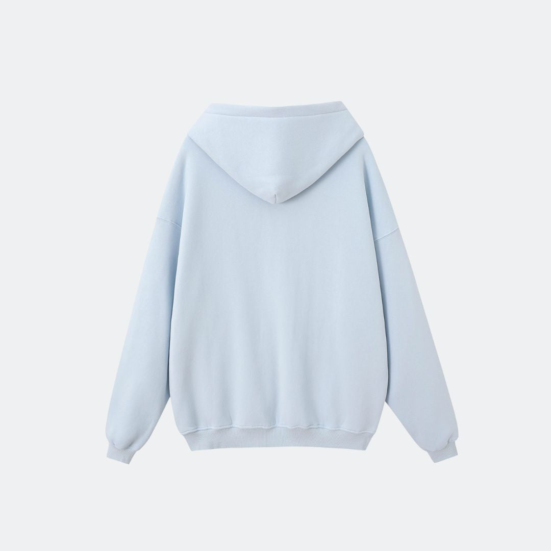 CHASE ZIPPER HOOD - CHALK BLUE