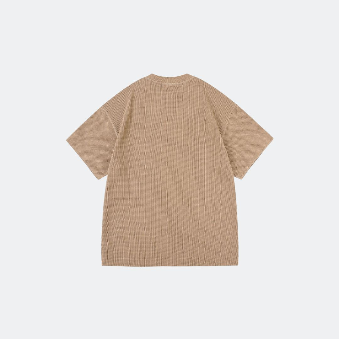 PREMIUM WAFFLE O/S TEE - CHOCOLATE