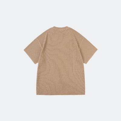 PREMIUM WAFFLE O/S TEE - CHOCOLATE