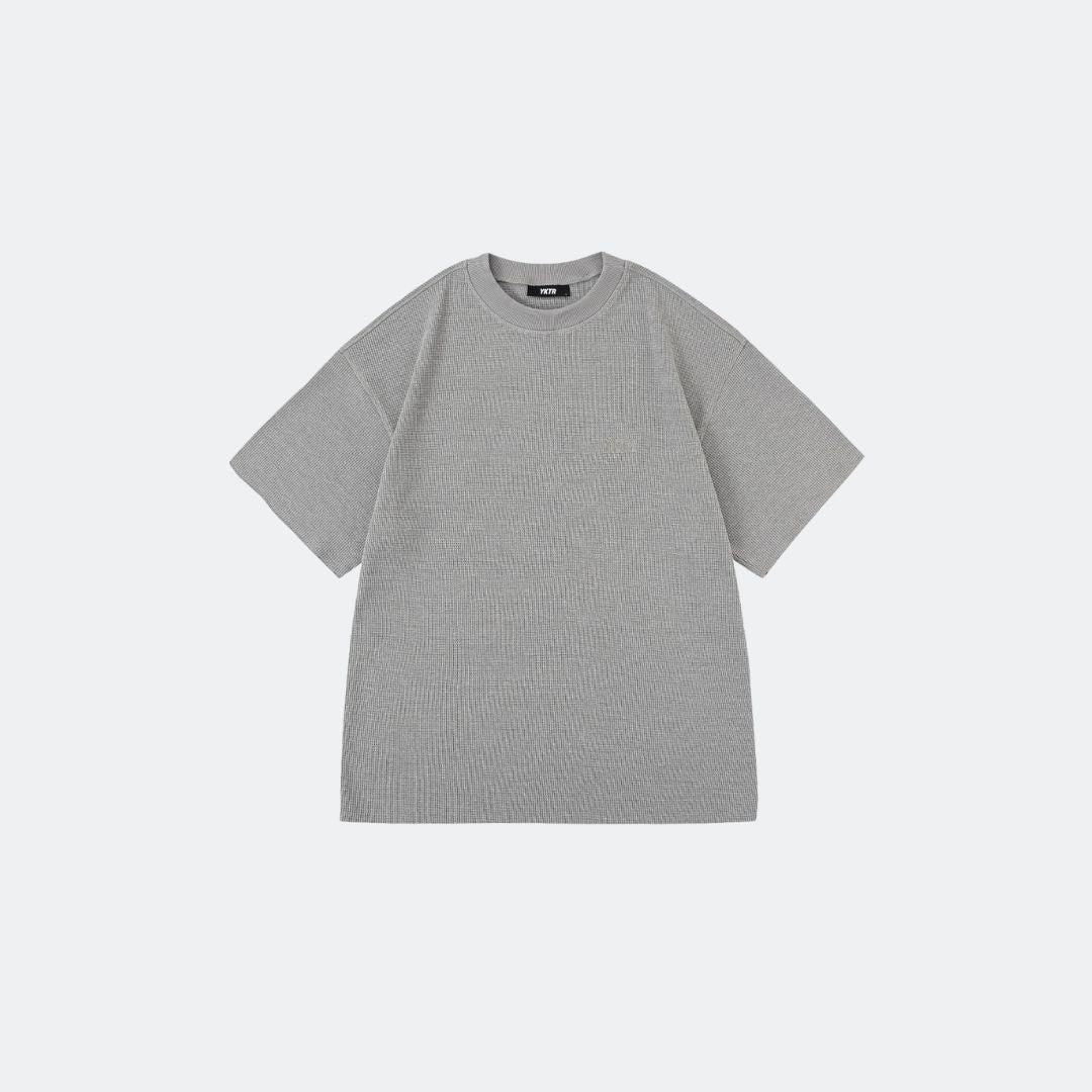 PREMIUM WAFFLE O/S TEE - GREY