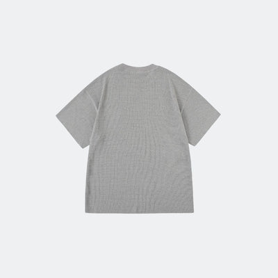 PREMIUM WAFFLE O/S TEE - GREY