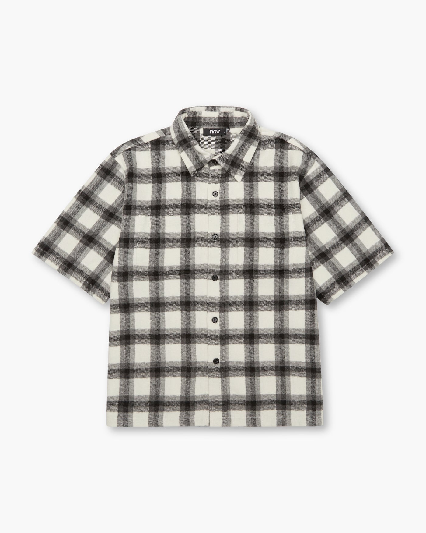FLANO SHIRT SHORT SLEEVE - BLACK WHITE