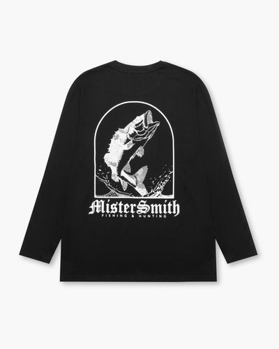 YKTR Mister Smith Black Long Sleeve T-shirt Brandon Smith Fishing Hunting