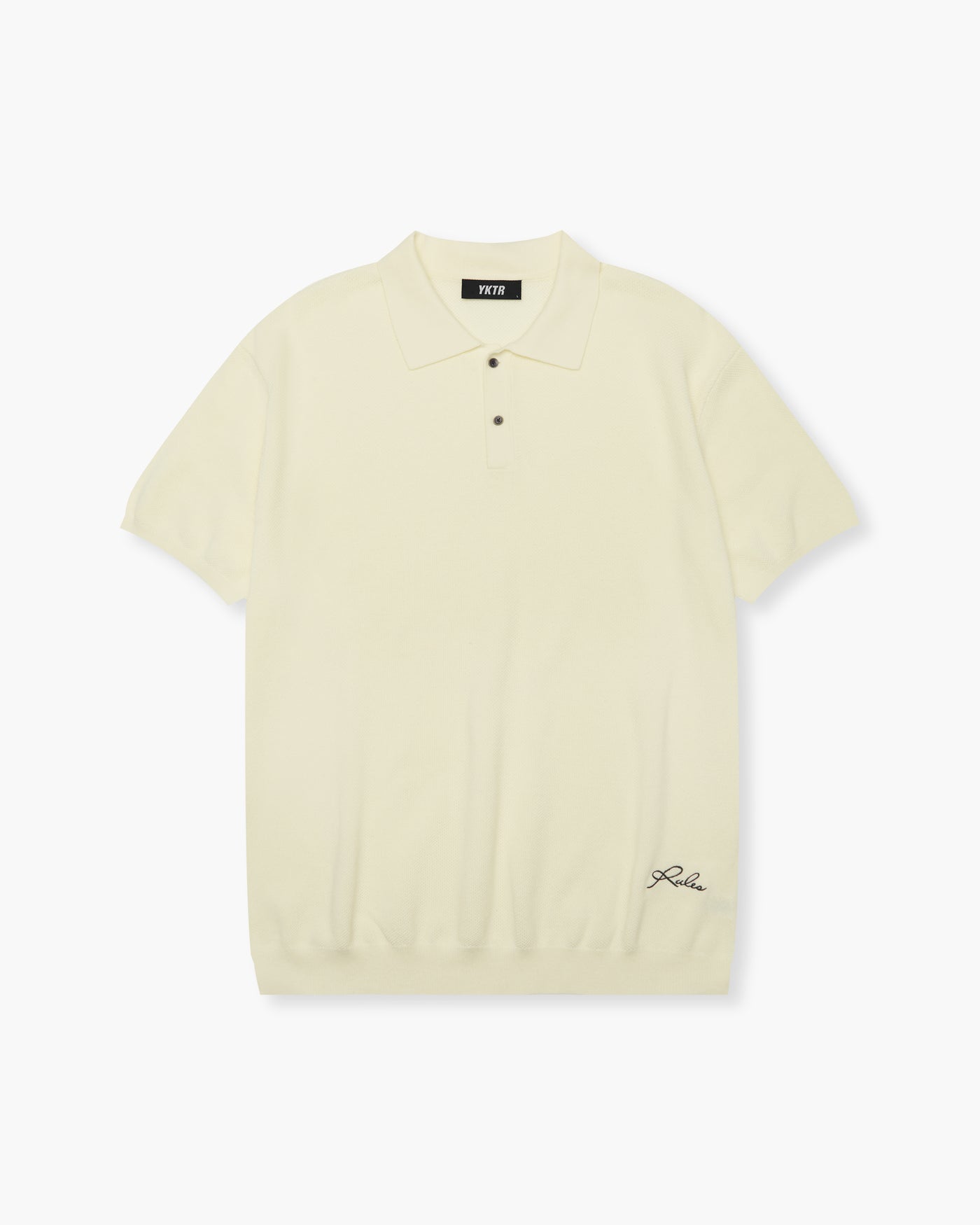 KNITTED POLO - CREAM