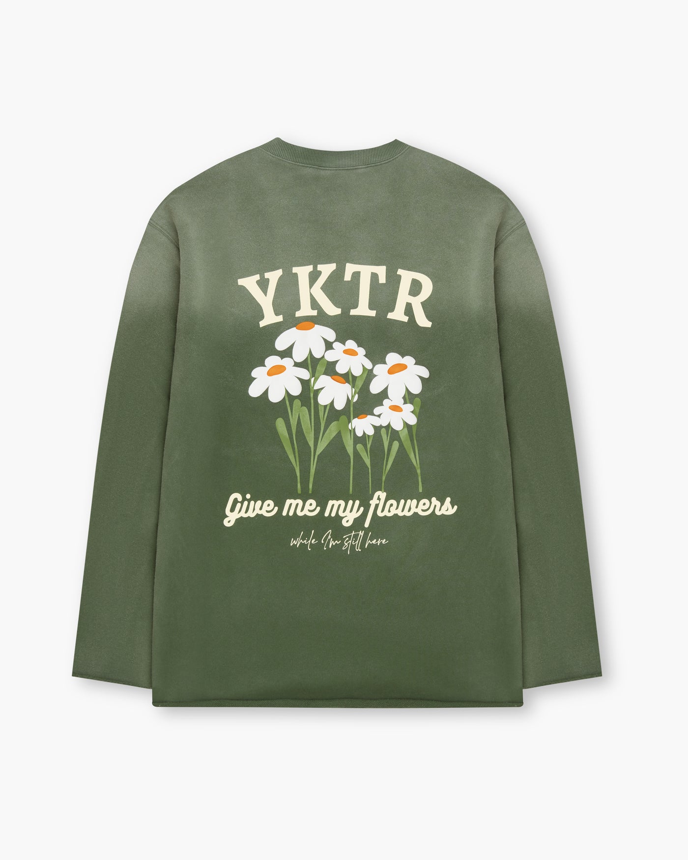 GIVE ME MY FLOWERS CREW - GREEN