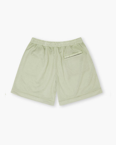 YKTR Kobe Short washed olive green Initial logo basketball comfy loungewear