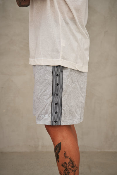 PINSTRIPE COZY SHORT - GREY