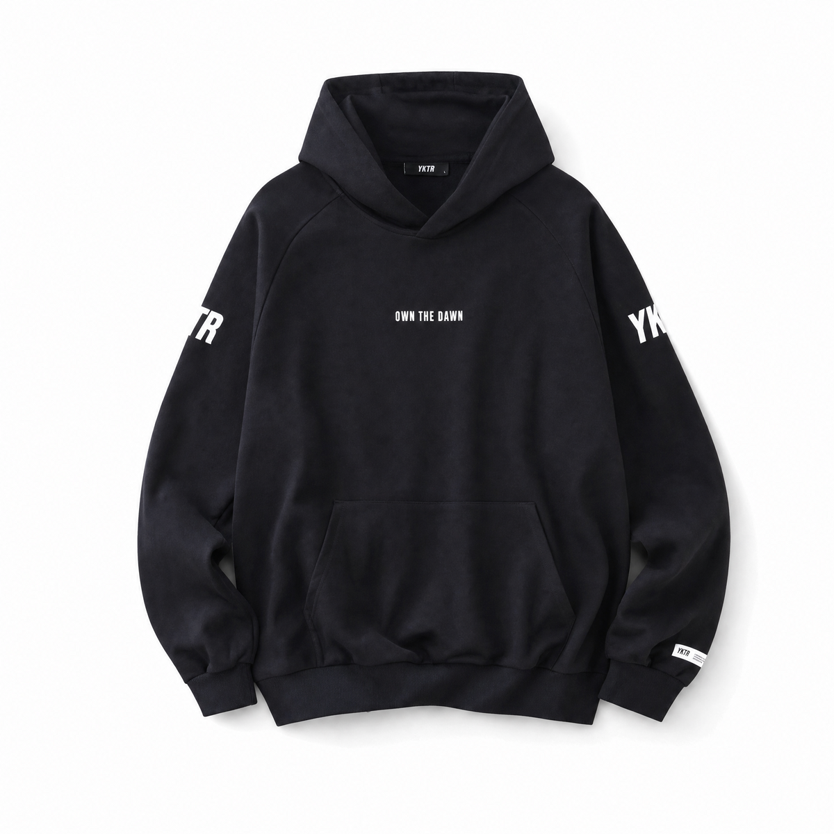 TEAM LOGO WARM UP HOOD - BLACK