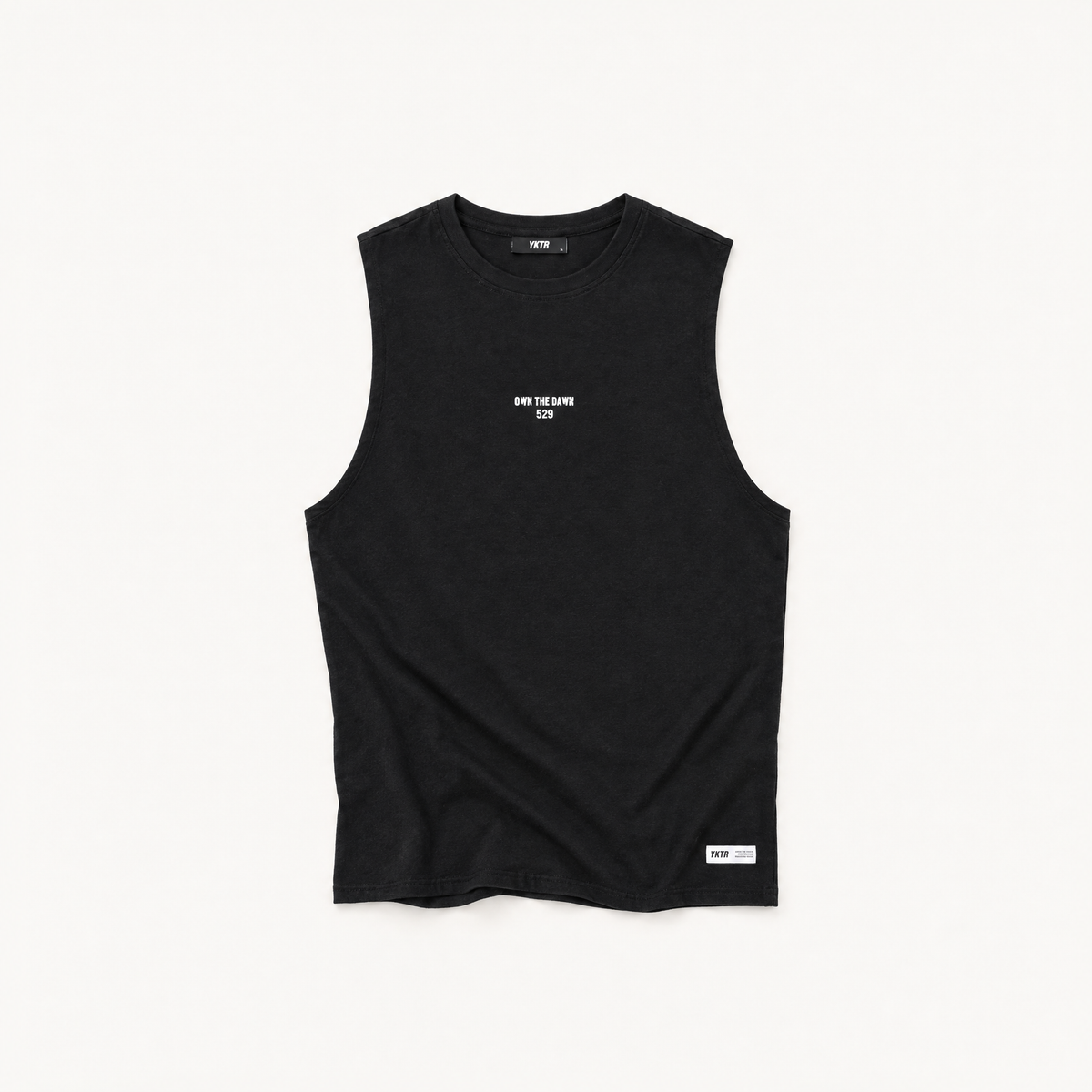 TEAM LOGO STENCIL TANK - BLACK