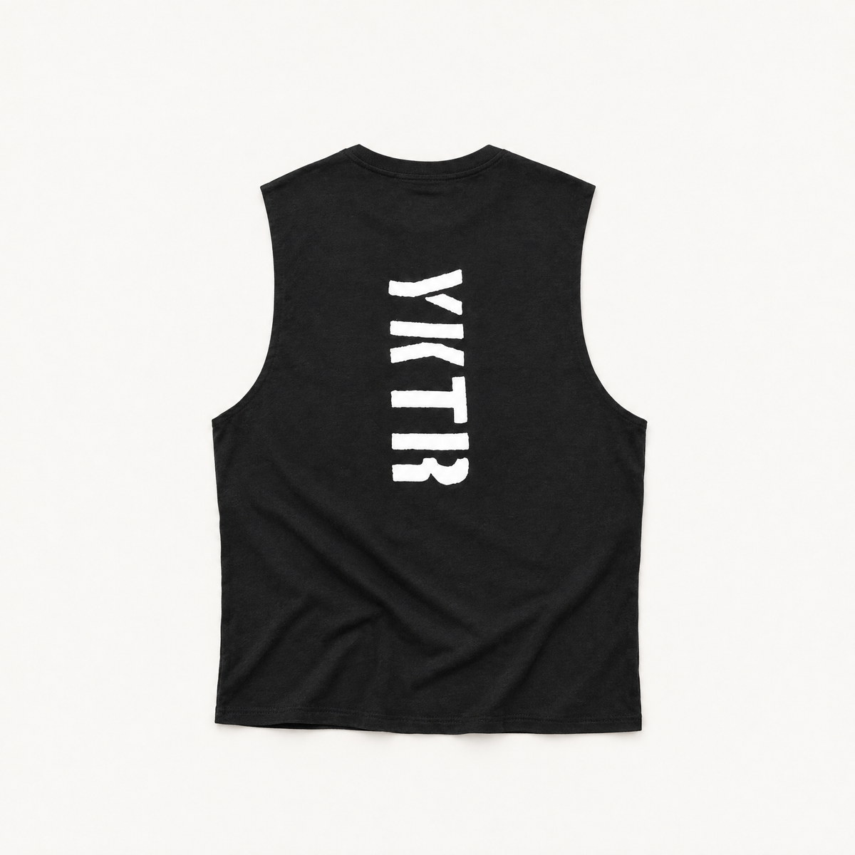 TEAM LOGO STENCIL TANK - BLACK