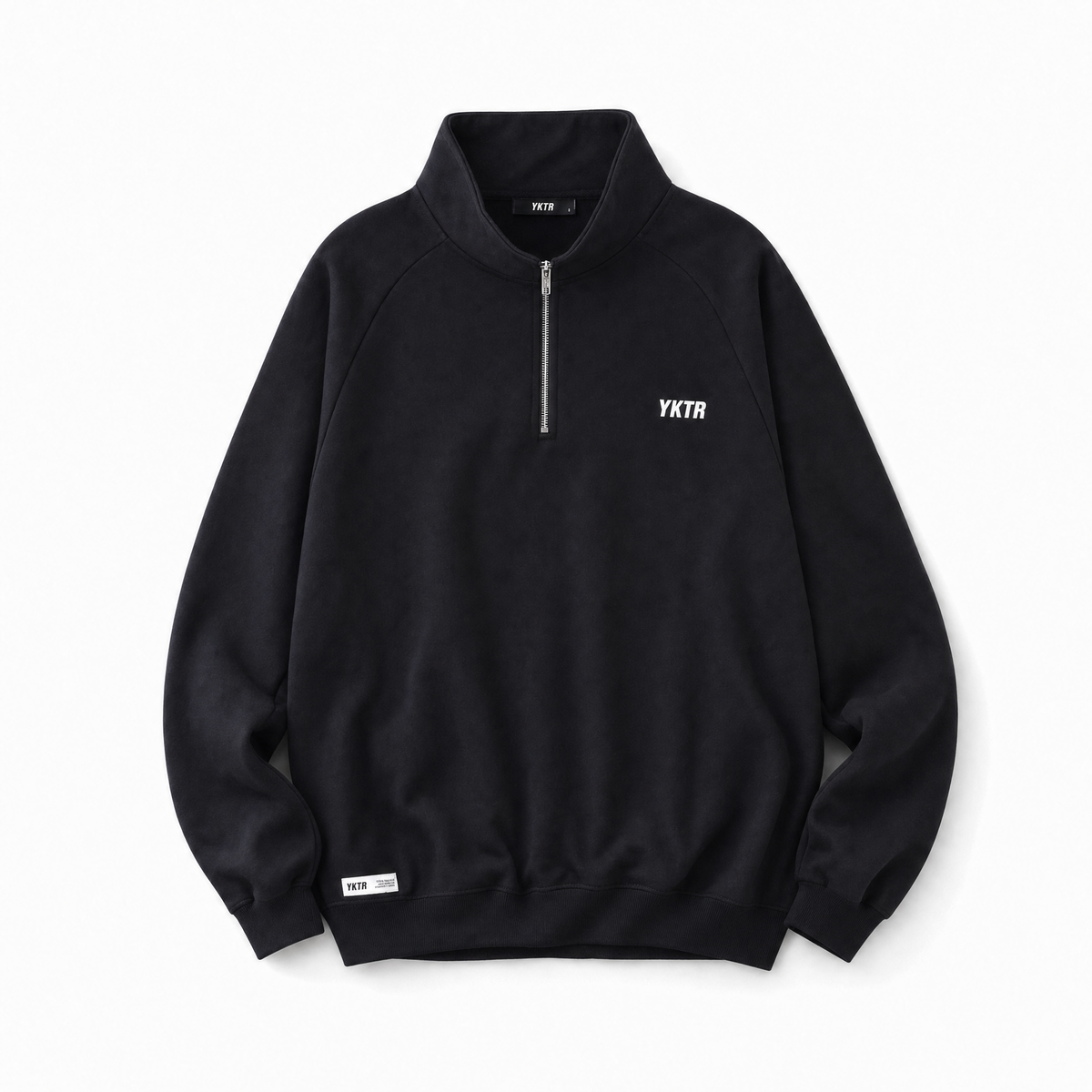 WARM UP QTR ZIP - BLACK